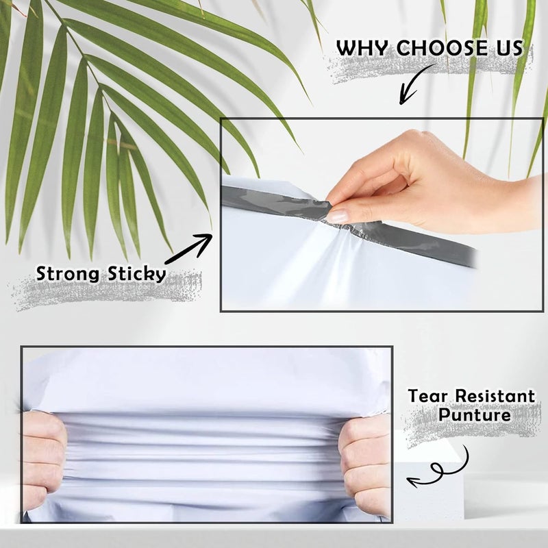Yens Poly Mailers 14.5X19 100 Pack White,Strong Self Seal Adhesive Shipping Envelopes Waterproof for Shipping, Mailing, Packaging M7 - Image 4